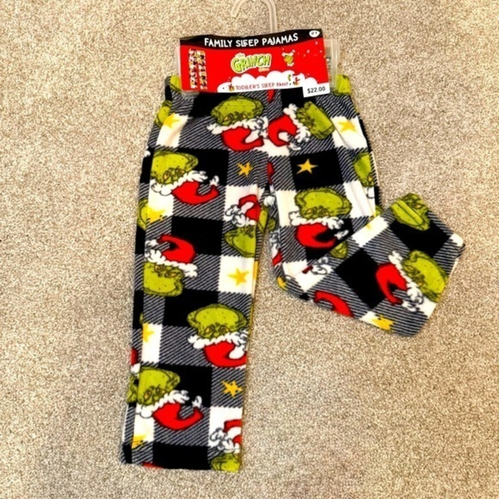 The Grinch Christmas soft fleece toddler size 2T sleep pants- NWT